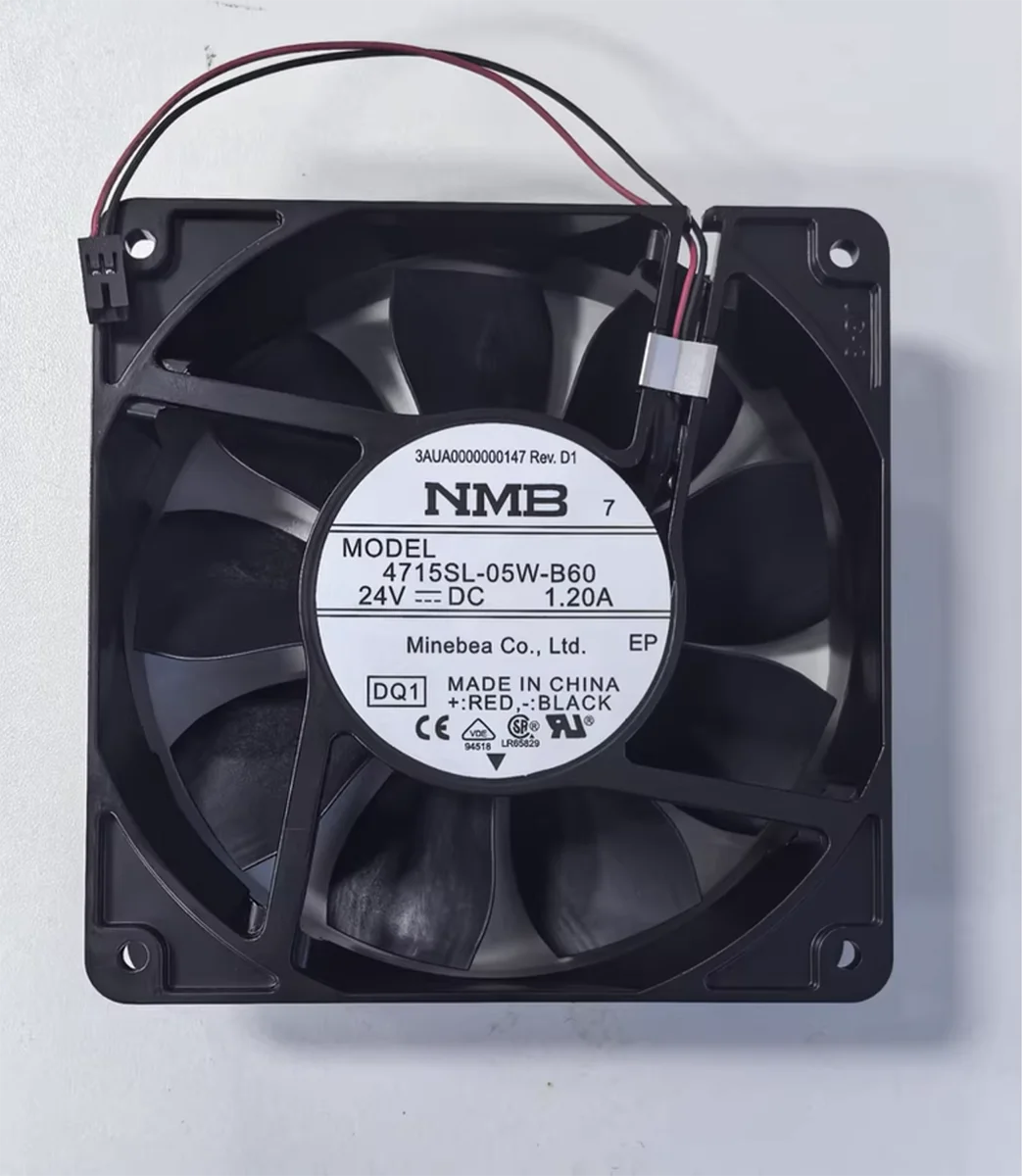 Original 4715SL-05W-B60 24V 1.20A 12038 2-wire high air volume ball cooling fan