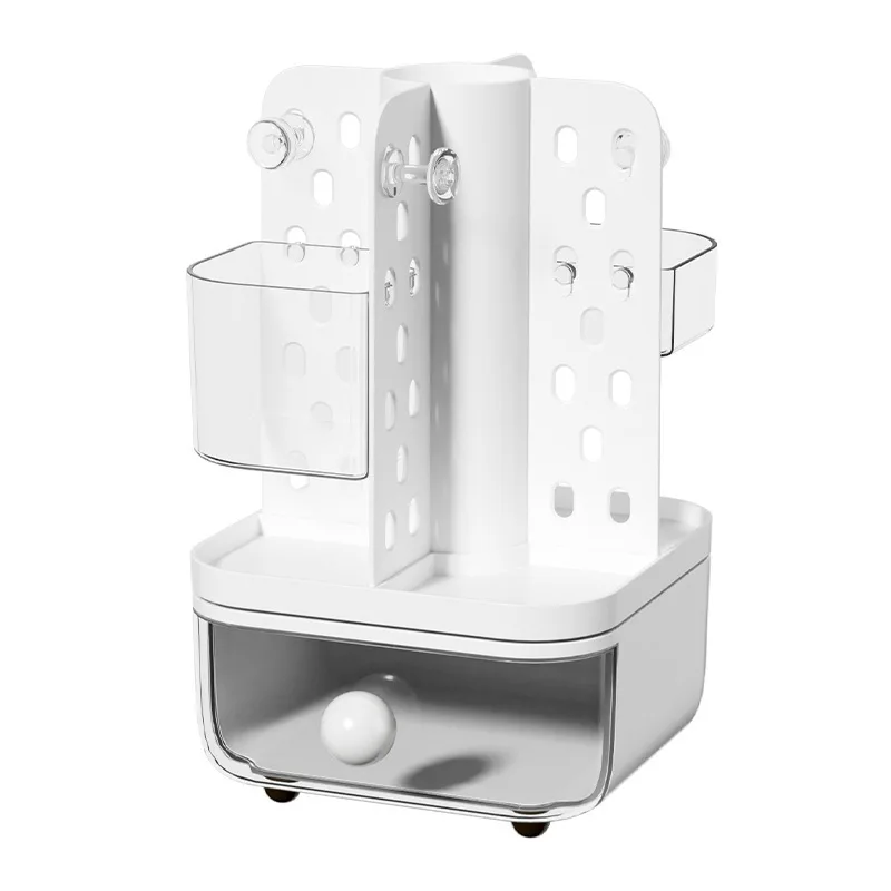 

Rotating hole plate, desktop storage box, shelf, desk, multi-functional student children's stationery, sorting drawer box