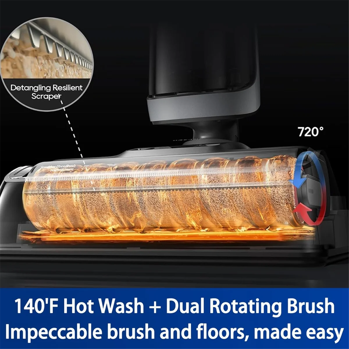 B60AReplacement Kit for Dreame H14 / H14 Pro Wet Dry Handheld Wireless Vacuum Cleaner Parts Roller Main Brush HEPA Filter