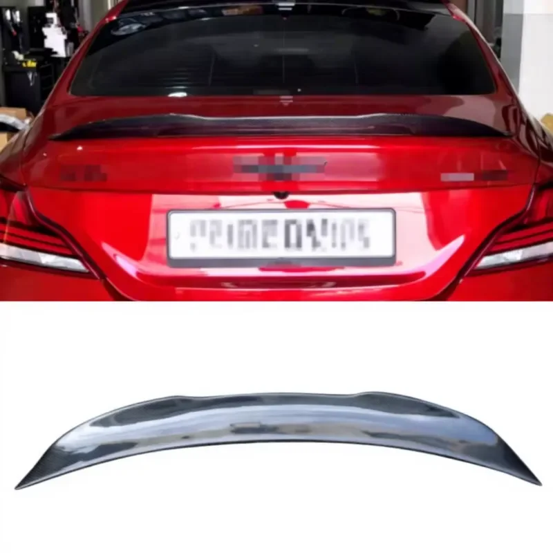 for Hyundai Genesis G70 2017-2021 P-Type Carbon Fiber Rear Trunk Lip Tail Spoiler Ducktail Wing