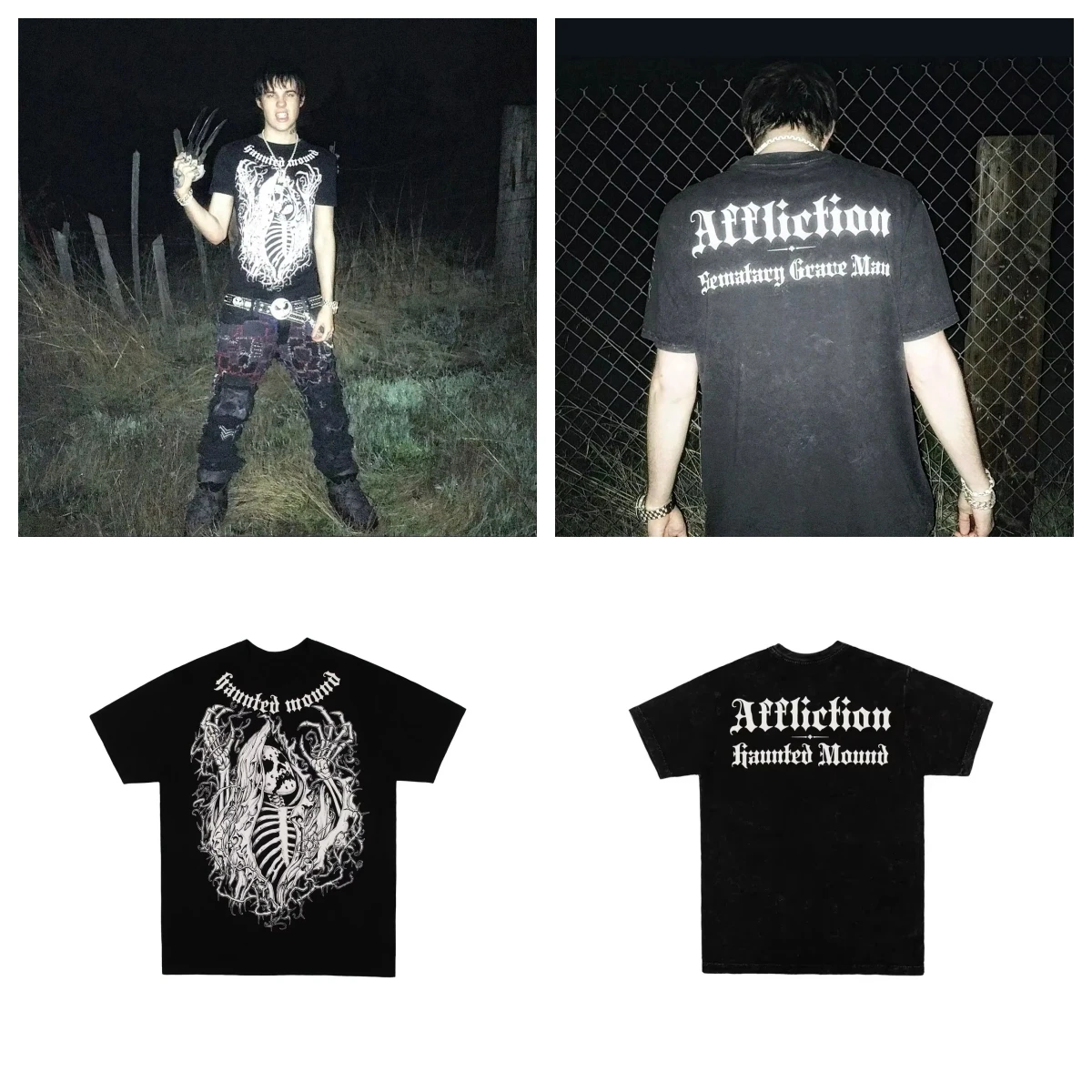 

Pain Haunted Hill Fashion T-Shirt Men's and Women's Y2K Harajuku Street High Quality Short Sleeve Gothic Punk Comfort Clothing