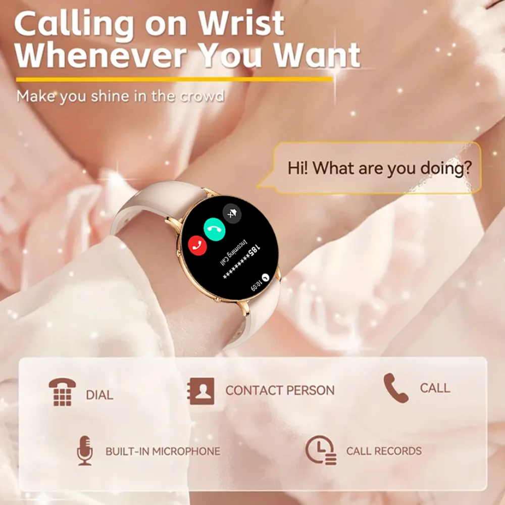 Nuevo Reloj Inteligente AMOLED Ultrafino de 5.93mm para Mujer 2026, Pantalla Siempre Encendida (AOD), Llamadas Bluetooth, Resistente al Agua IP68, Linterna LED, Reloj Deportivo de Moda para Mujer, Enviado Localmente desde Polonia