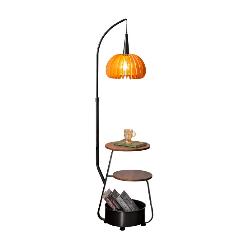

Medieval floor lamp, retro atmosphere, sunset Internet celebrity decoration, living room fishing lamp, storage function