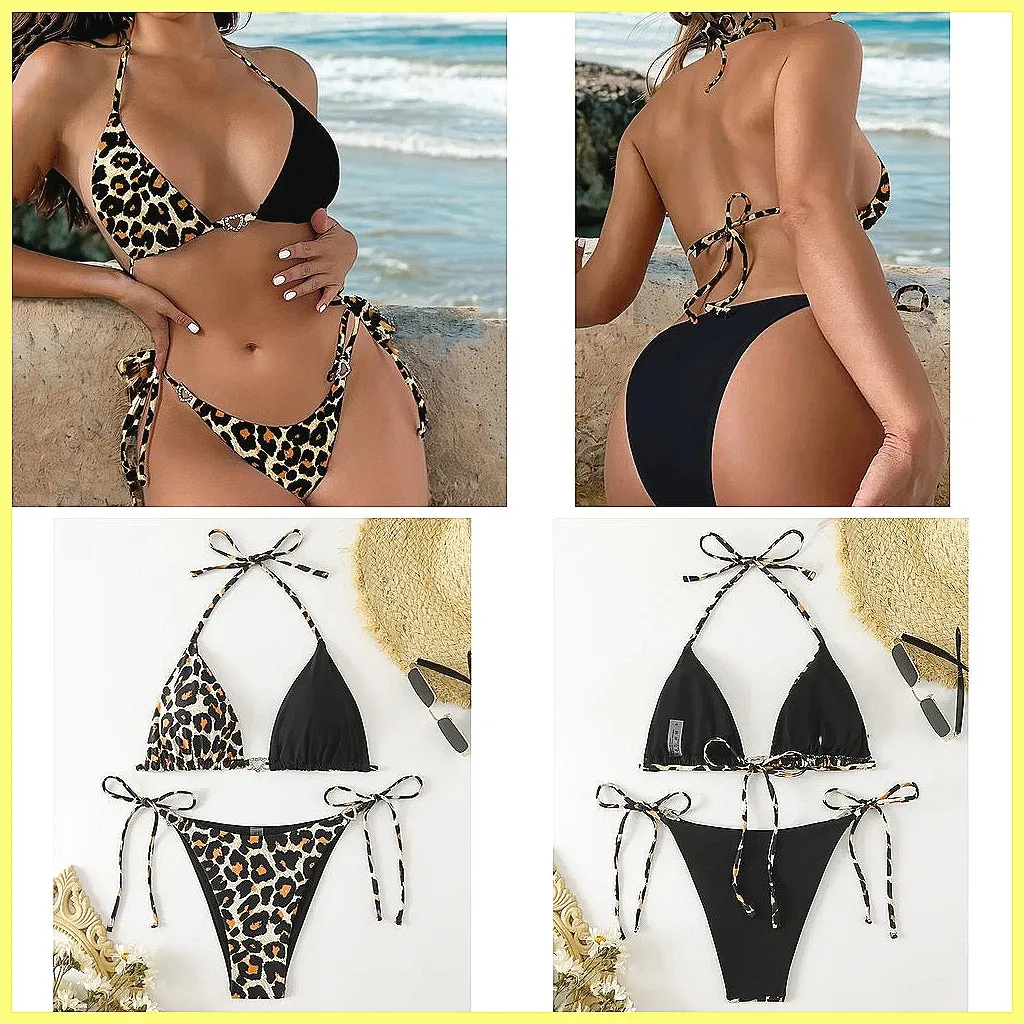 

Leopard Print Brazilian Bikini Set 2026 Sexy Women's Swimwear Two Piece Bathing Suit (Characters: 73)