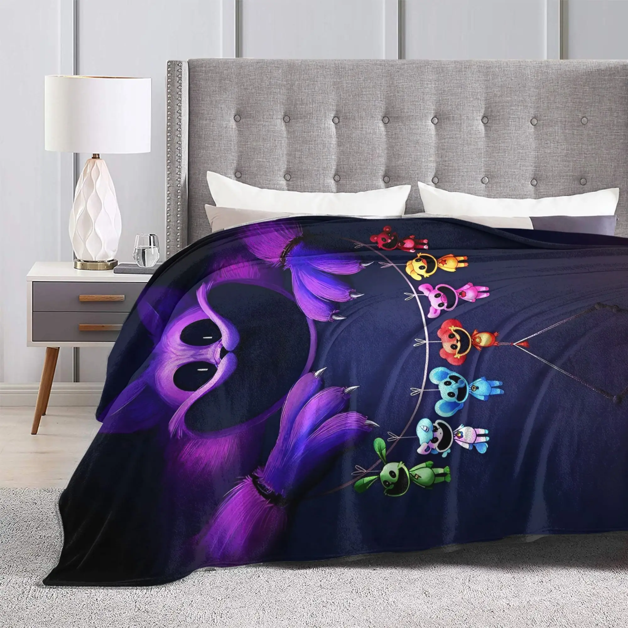 الكرتون S-Smiling Critters أنيمي البطانيات لعبة أفخم الجدة الدافئة رمي بطانية للمنزل الخريف/الشتاء