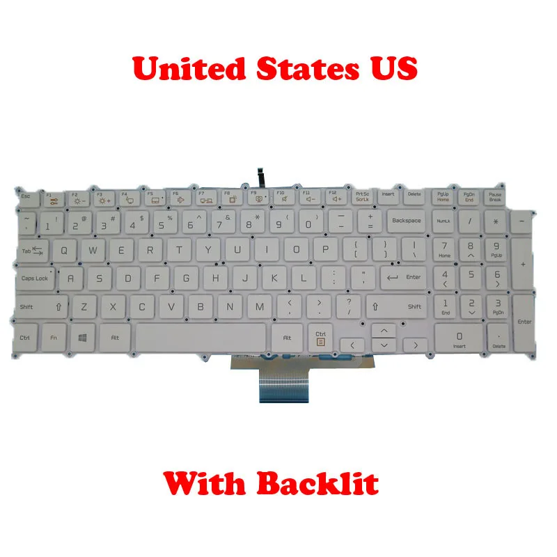 Backlit Keyboard For LG 17Z90N 17ZD90N 17ZD90N-V N.APS8U1 N.APS9U1 R.AAC8U1 R.AAC8U1 R.ARS6U1 V.A73J1 V.AA5D V.AP77G VA50K VA52J