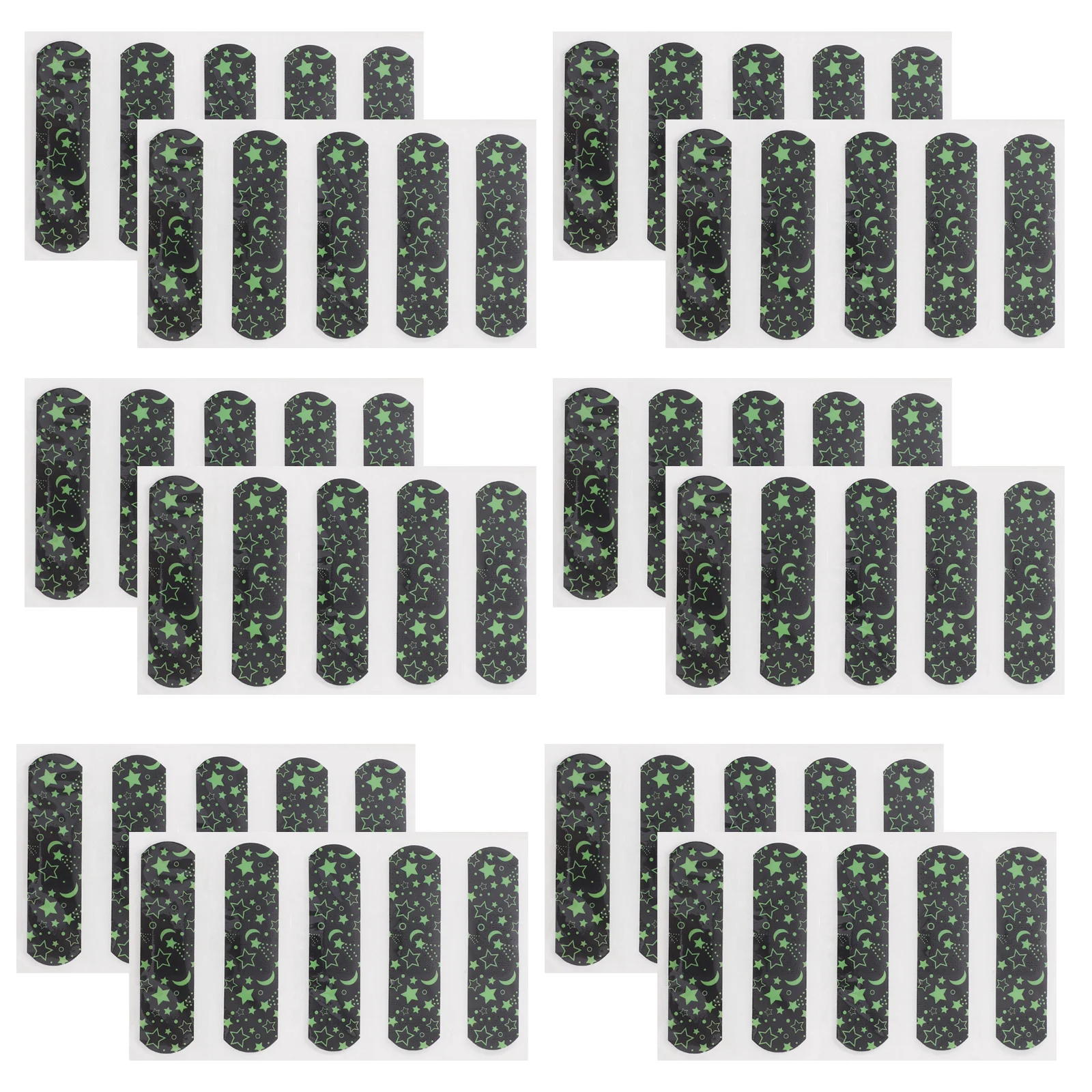 

100 шт., ночные светящиеся дышащие повязки на раны, маленькие клейкие портативные наклейки для ухода за пальцами, первая помощь, детские наклейки с героями мультфильмов