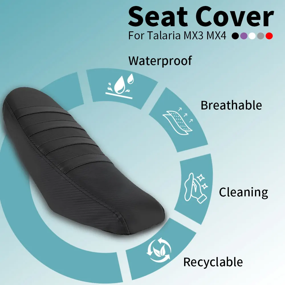 Para MX3 MX4 Talaria Sting Ebike funda de asiento suave impermeable protector antideslizante bicicleta eléctrica todoterreno motocicleta