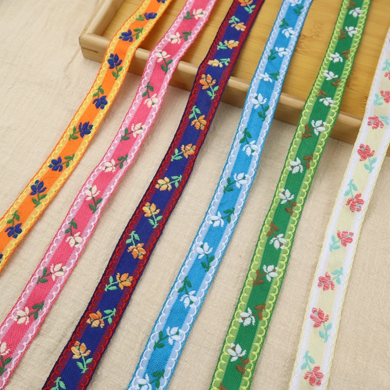 23mm One Inch American Rural Floral Decorative Lace Vintage Diy Embroidered Manual Ribbon For Handmade Hair Bowknot Accessories