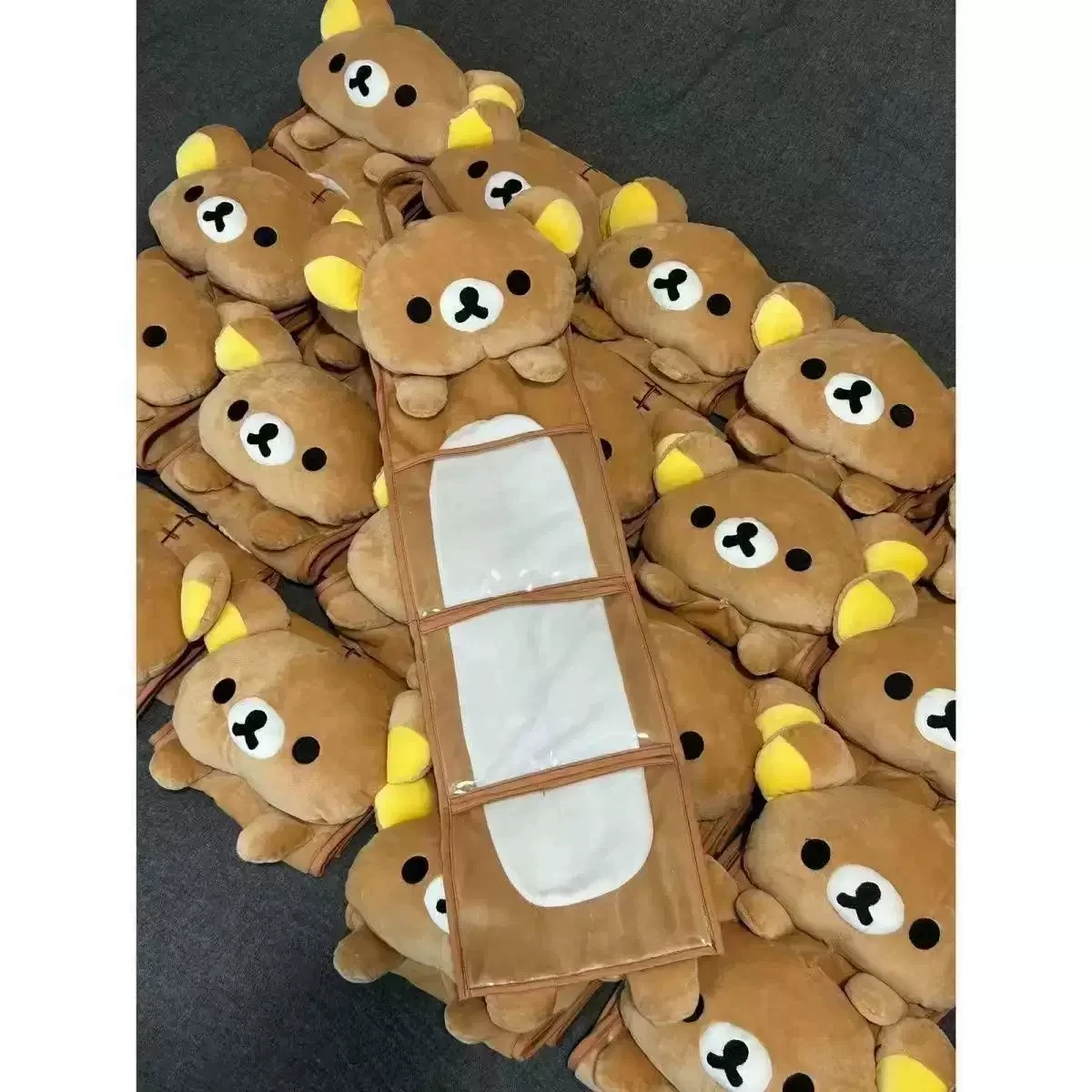 Niedliche Rilakkuma Wandhängende Aufbewahrungstasche Cartoon Rilakkuma Bär Türhängende Tasche Große Kapazität Kleinkram-Aufbewahrungstasche Geschenke