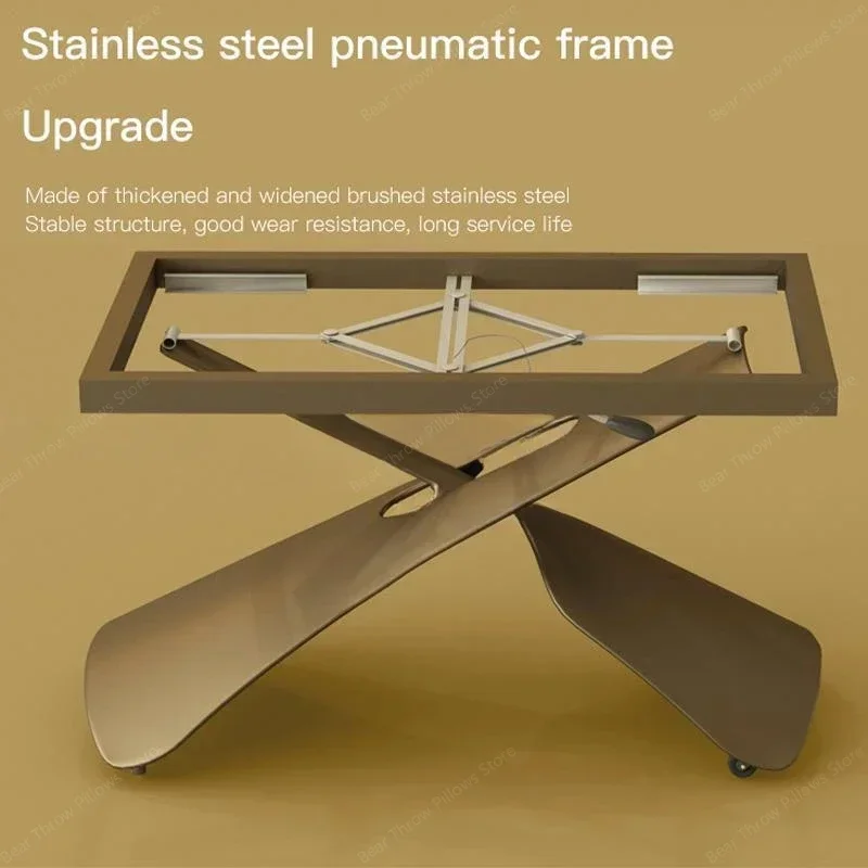 Italian Lifting Table Rock Slate White Coffee Tables For Living Room Small Luxury Folding Table Rectangle Dining Room