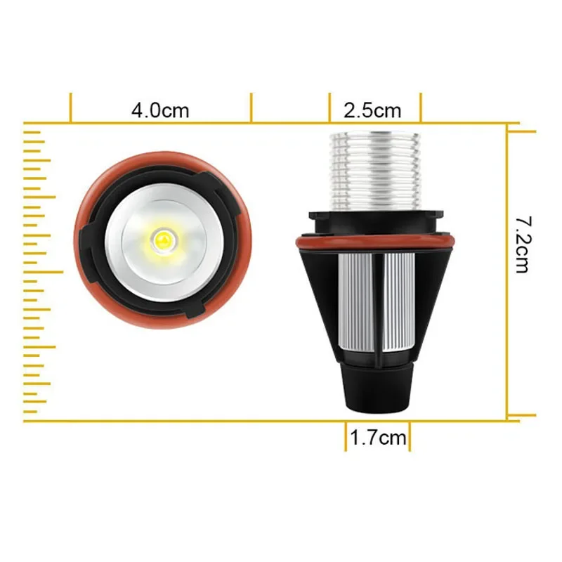 2 Stuks Foutloze Auto Led Angel Eyes Marker Gloeilamp Lamp Voor Bmw 1 5 6 7 Series E87 E87 E39 M5 E60 E61 E63 E64 X 3 E 83X5 E53