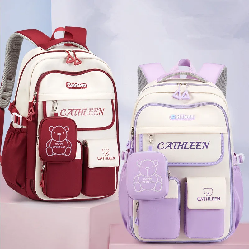 Bear series Children Backpack Girl School Bag Pink For Kid Child Teenage Schoolbag Primary Kawaii Cute Waterproof mochilas 2SIZE