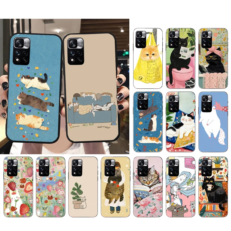 

Phone Case For Xiaomi Redmi note 14 Pro 14 13 12 11 10 Pro 14S 12S 11S Redmi 14C 13C 10 Fun Cat