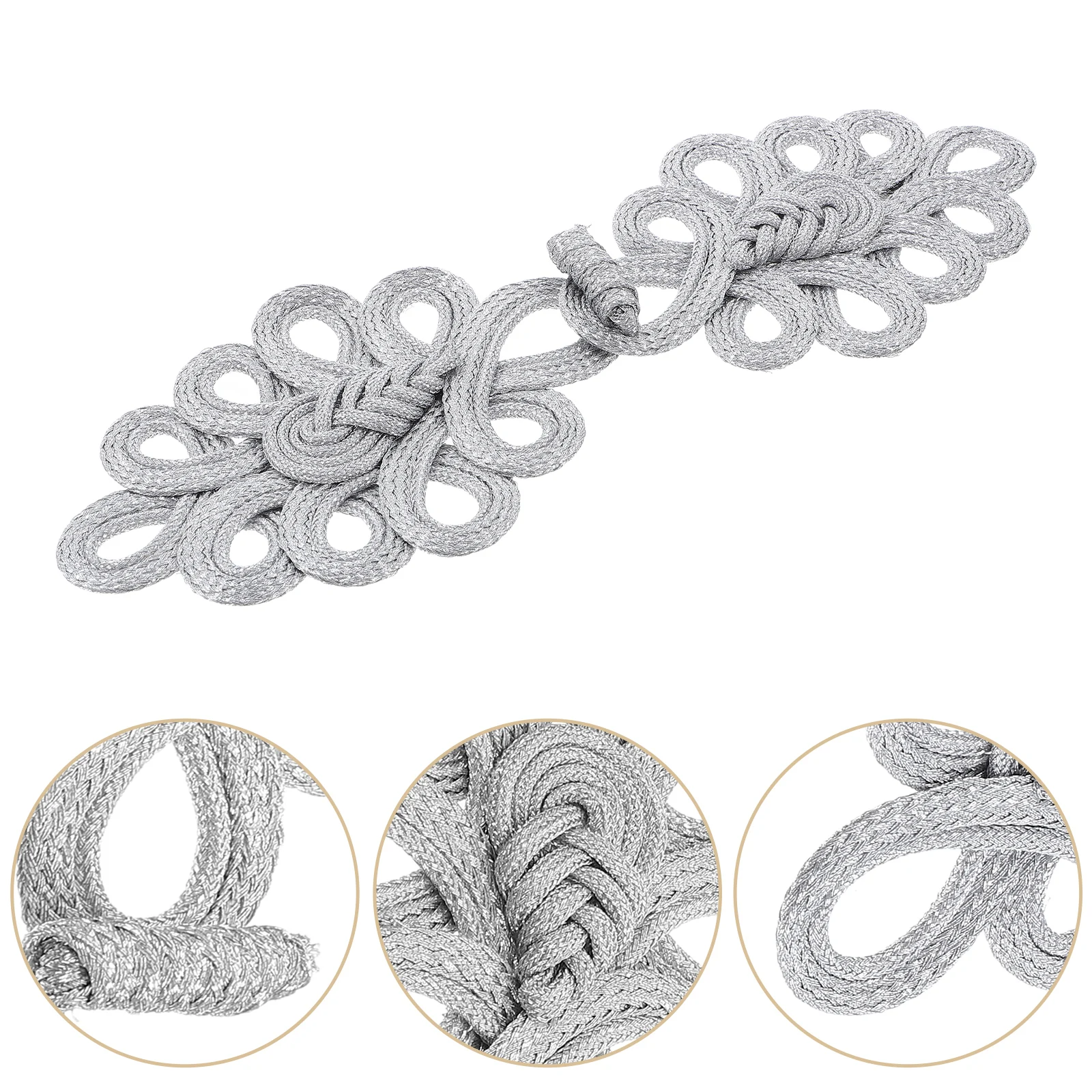 

2pcs Wire Buttons Chinese Closure Cardigan Fasteners Sewing Cheongsam Suit Frog Decorative Knots Design