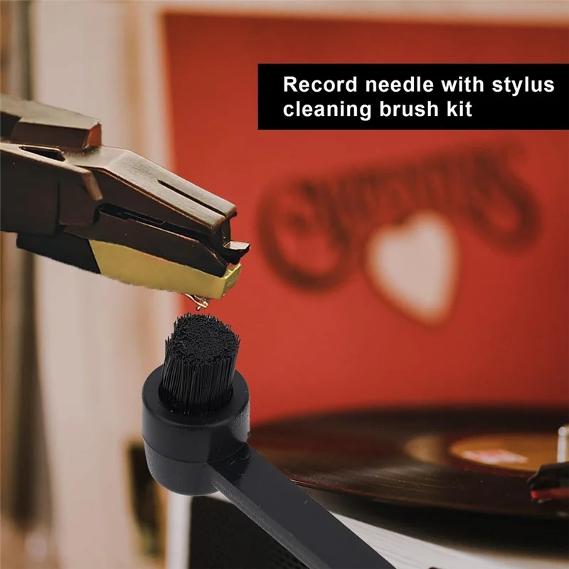 【Top Picks】4Pcs Replacement Stylus Vinyl Record Player Needles Diamond Turntable Stylus With A Stylus Cleaning Brush