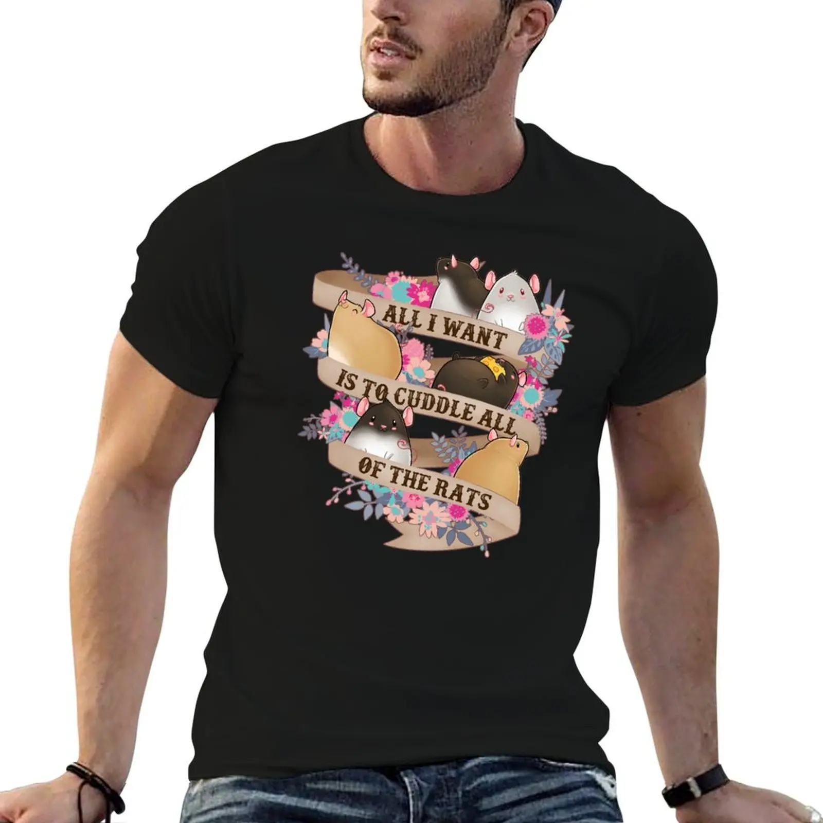 

Cuddle All Of The Rats T-Shirt t shirt man cotton cotton t shirts high quality man t shirts for men casual T-shirt