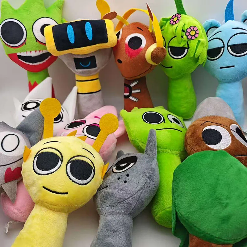 أحدث مبيعا Sprunki القطيفة 25cm إيقاع مربع ألعاب من نسيج مخملي لعبة محيط اللعبة #1