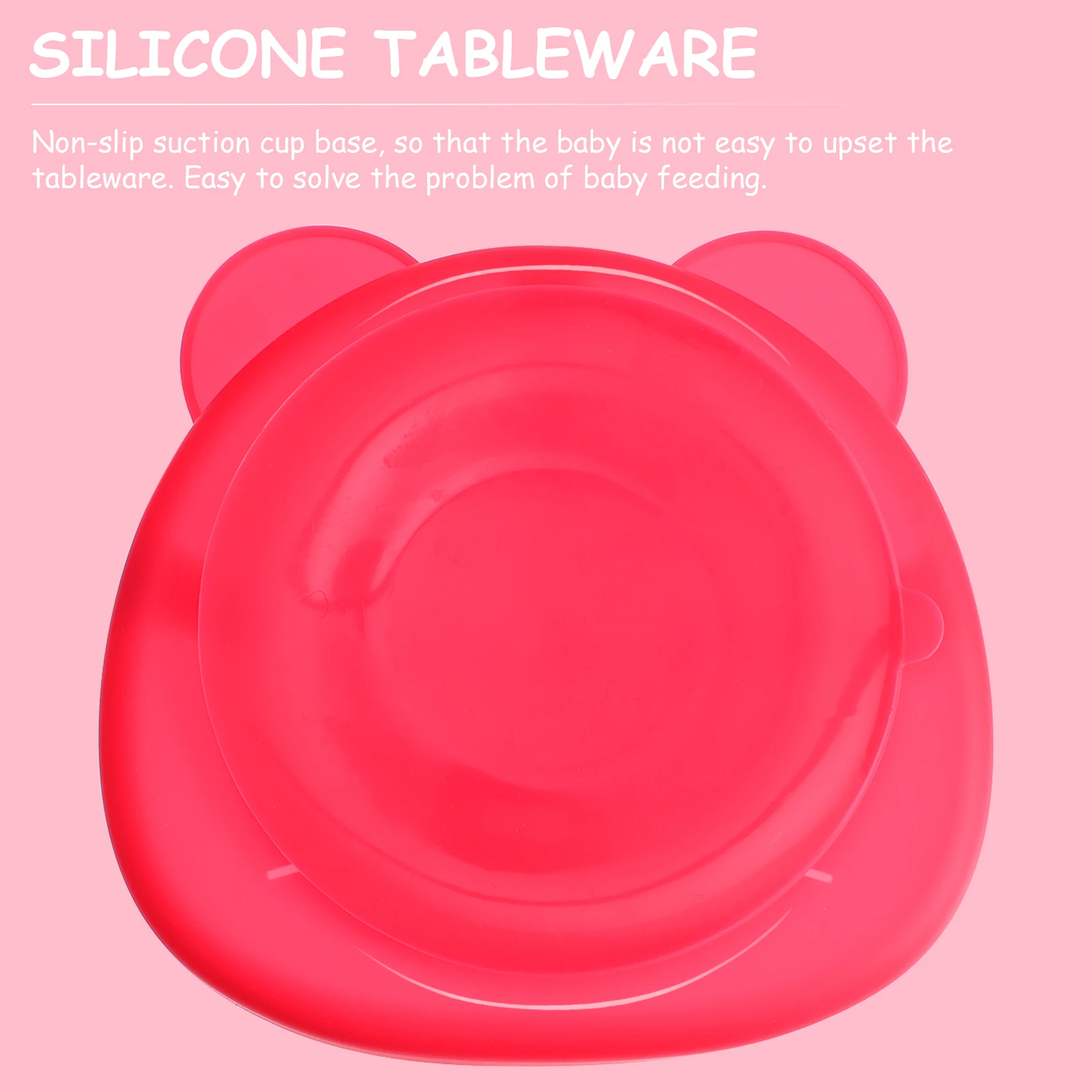 

1 шт. силиконовая тарелка, детская посуда для малышей, дополнительные тарелки для кормления в мультяшной форме, нескользящая присоска, безопасная для микроволновой печи