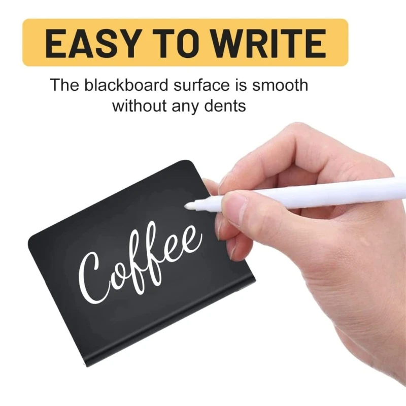 

Mini Labels Erasable Message Mini Chalkboard Sign for Food Cardboard Rewritable Small Blackboard Chalk Sign Chalk Labels K1KF