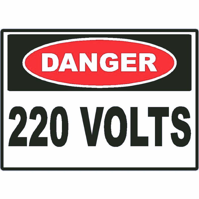 OSHA Standard 13cm PVC Waterproof Scratch Proof DANGER 220 volt Warning Safety Label Sticker For Electrician