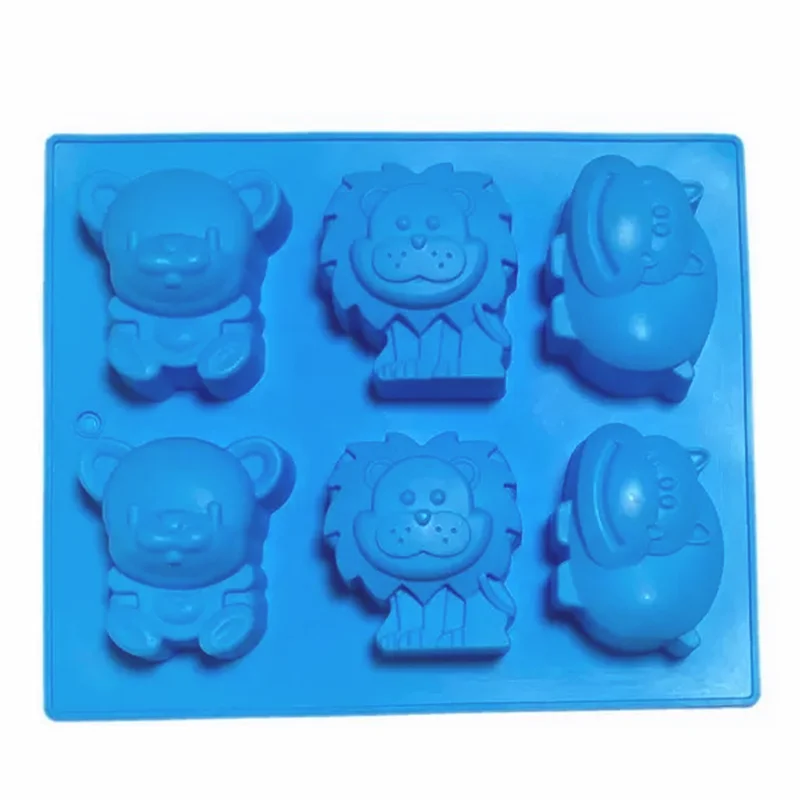 Animal Soap Molds Large 3D Silicone Mat Chocolate Cake Candy Cookie Baking Clay Ice DIY Hard Resin Gummy Cube Tray Rein Mould