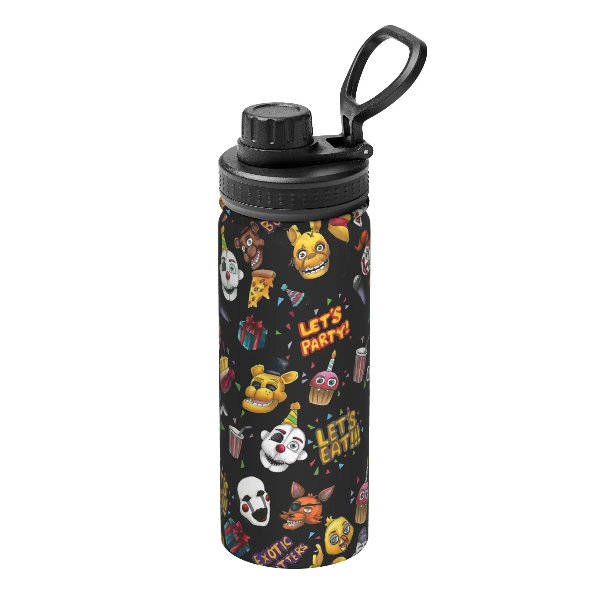 

FNAF At Freddys 18OZ Sports Insulated Kettle Thermal Cup Vacuum Flask School Mug 18OZ