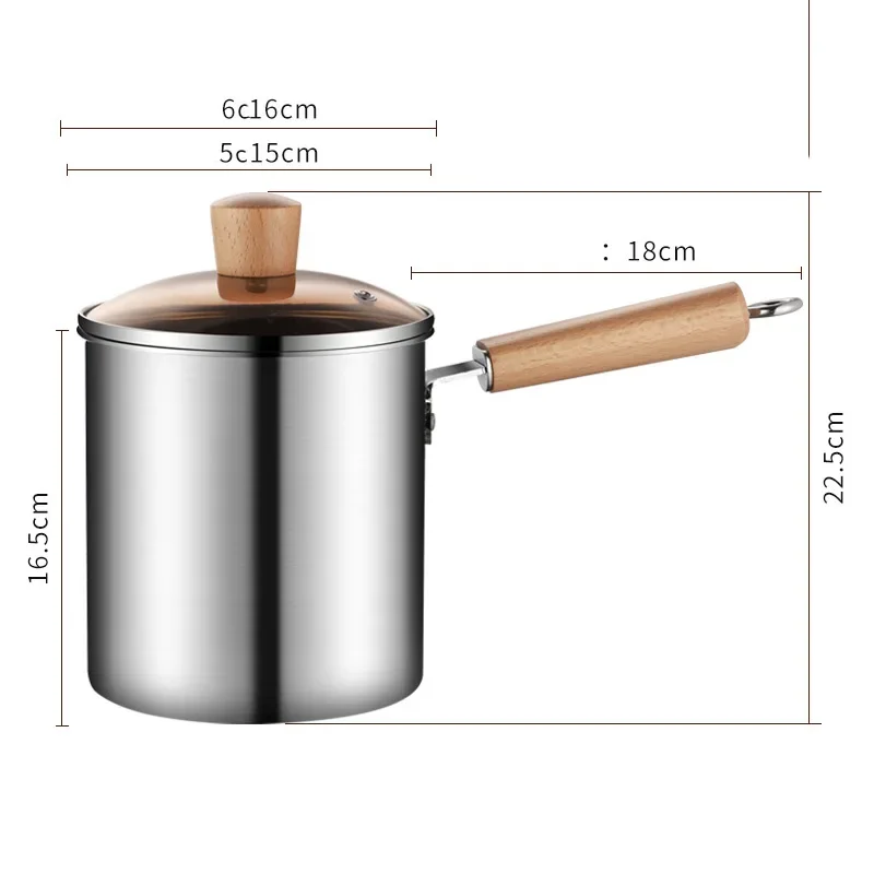 Deep Fryer 1PC304 Stainless Steel Multifunctional With Frying Basket With Clip Household Fish Strainer Pan Kitchen Tools