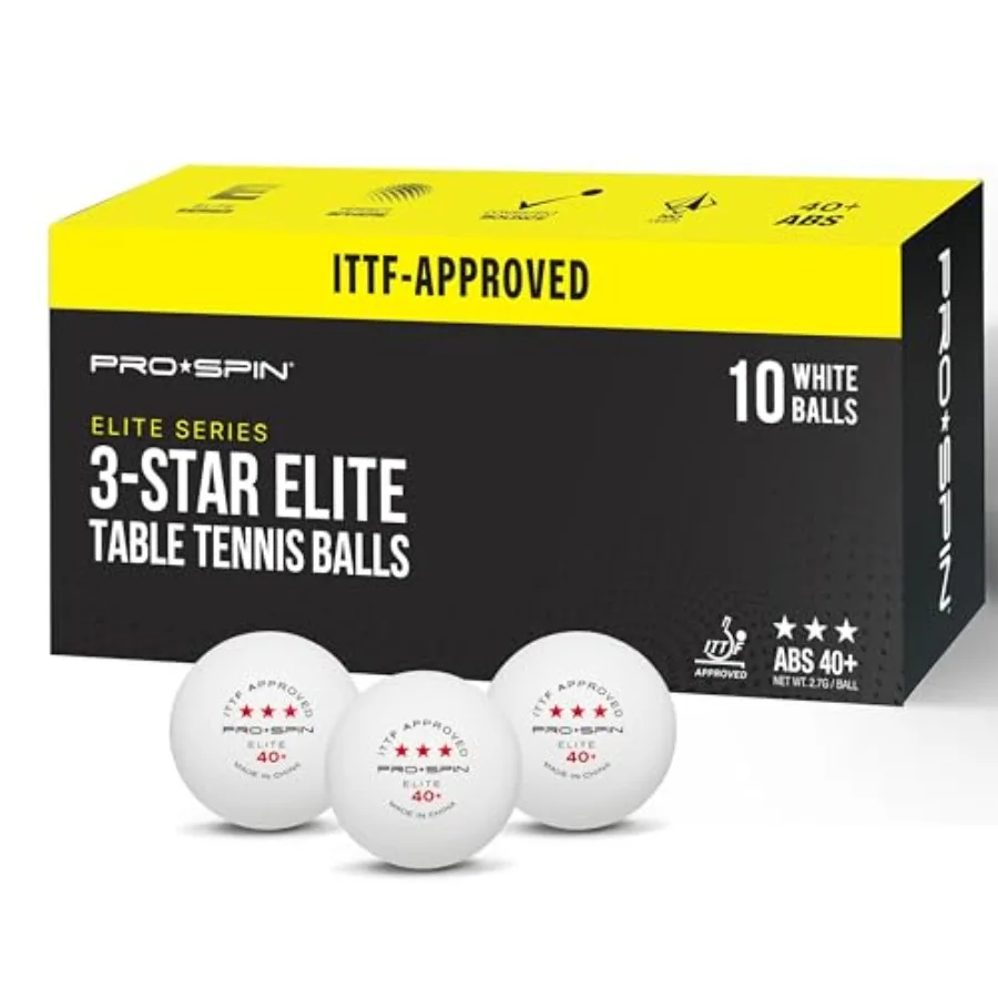 

Ping Pong Balls 3-Star ITTF-Approved Premium Table Tennis Balls High-Performance 40+ ABS Professional Quality for Indoor and Ou