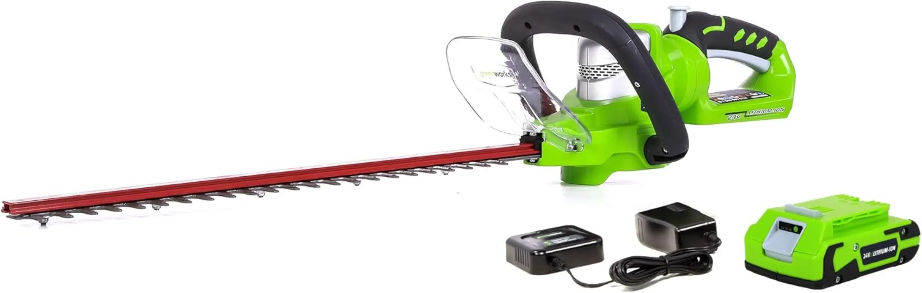 

24V 22" Cordless Hedge Trimmer, 2.0Ah Battery and Charger Included