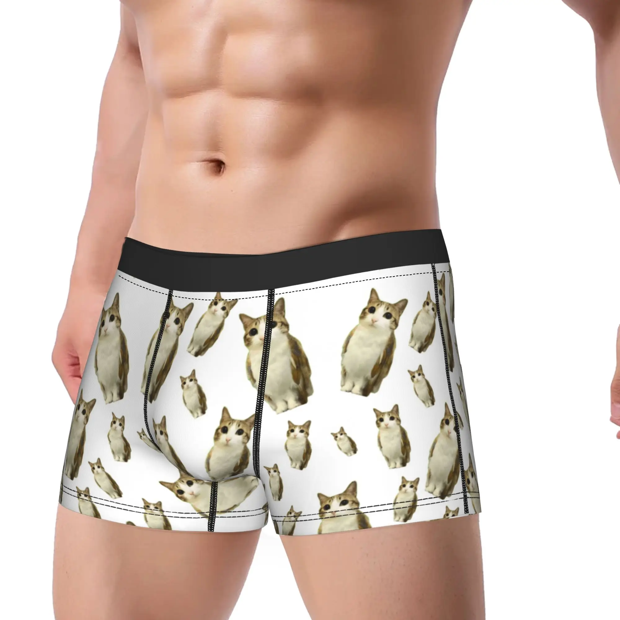 Meowl Cat Owl Funny Merch Boxers Shorts Humorous Underwear  Boxer Pants Gag Gifts For Man