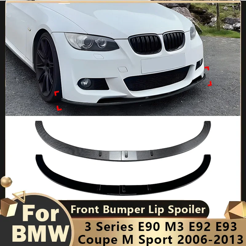 

2006–2013 Горячий для BMW 3 серии E90 M3 E92 E93 Coupe M Sport 2 шт. Передний бампер, спойлер, ремонт нижнего подбородка, комплекты кузова