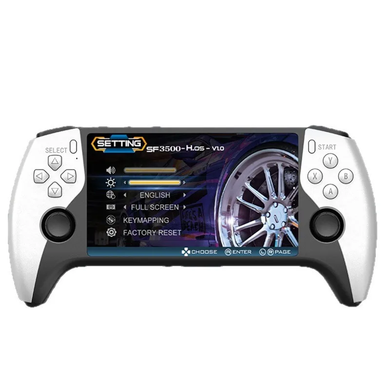 SF3500 Retro Handheld Game Console 5.0 Inch IPS Screen Portable Video Game Player Dual 3D Joysticks 14 Emulators TV Out 3000mAh