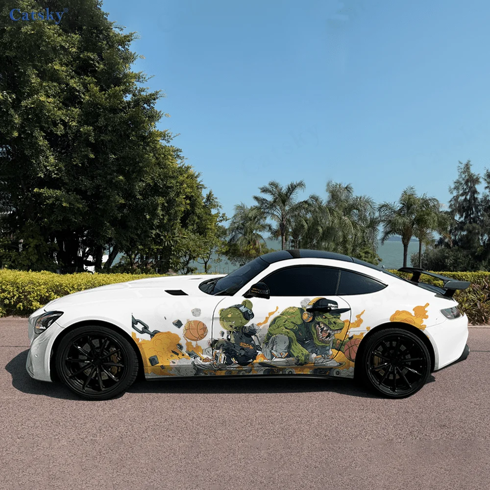 

Monster Bear Basketball Car Vinyl Wraps Decal Self-adhesive PVC Sticker Suitable for Trucks SUV Decoration Auto Accessories Gift