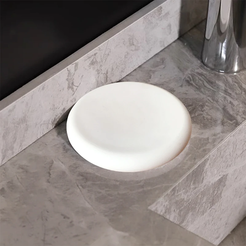 10X10cm Fast Drying Stone Sink Tray for Hand Soap & Cups & Drinks Bottles Water Absorbent Diatomite Holder Dish Round