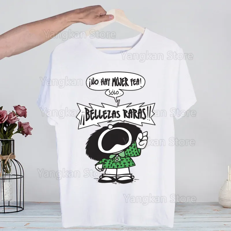 

Mafalda T Shirts print O-Neck Short Sleeve Regular Mens Heigh Quality Men Hip-Hop t Shirt