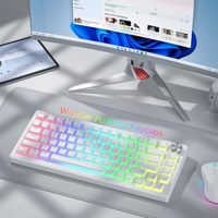 Womier Double Shot PBT Keycaps Pudding Shine Through Keycaps 130 Keys OEM Profile for Cherry MX Switch Mechanical Gamer Keyboard