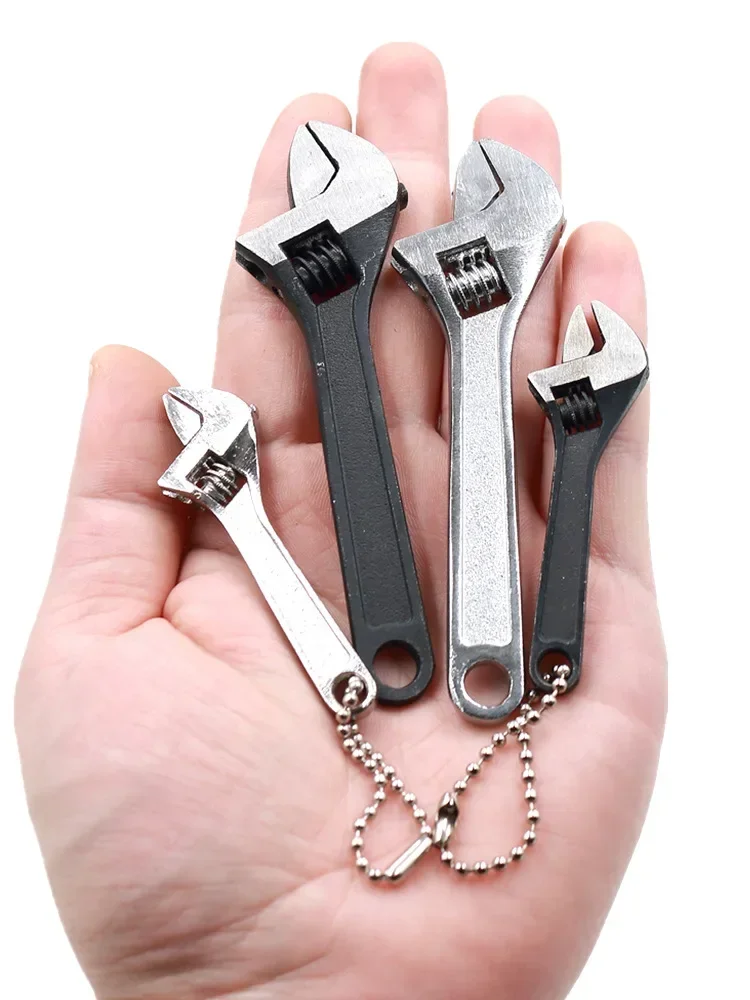 1pc Mini Tool Adjustable Wrench Steel 2.5 Inch 4 Inch Monkey Wrench Mini Open-end Wrench Mini Tool Shifting Spanner