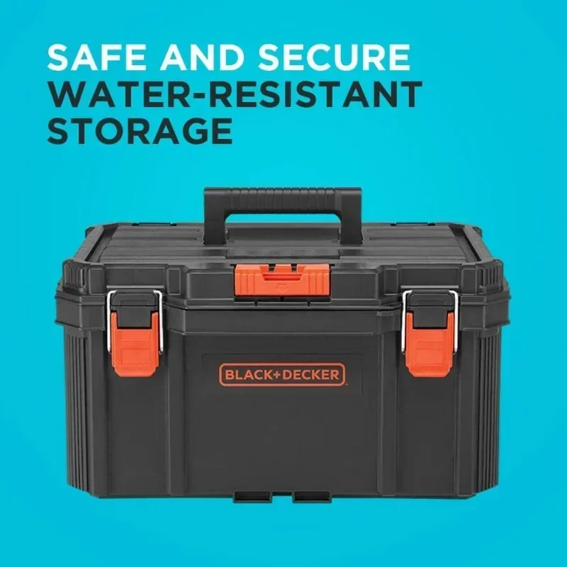 by BLACK+DECKER BLACK+DECKER BDST60500APB Stackable Storage System - 3 Piece Set (Small, Deep Toolbox, and Rolling Tote)