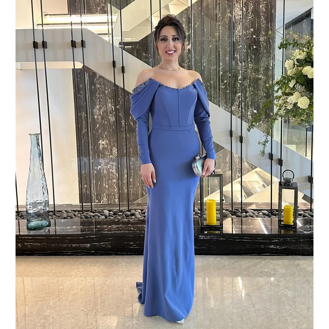 

Lena Off-shoulder Women's Prom Dress Luxury Women Evening Dress Evening Dresses Woman Elegant Luxury Dresses for Party Blue 2025