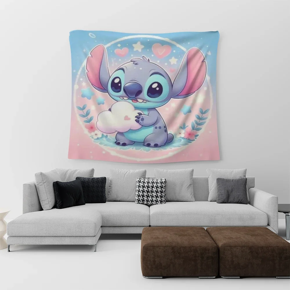 

Stitch Cute Cartoon Tapestry Wall Art Home Decoration Bedroom Living Room Dormitory Background Children Tapestry Wall Hanging