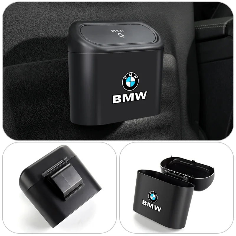 Car Mounted Garbage Bin with Lid Hanging for BMW X1 X2 X3 X4 X5 X6 G20 G30 6GT E46 E90 E60 F10 E39 F30 E36 F20 E87 E70 E91 F40 