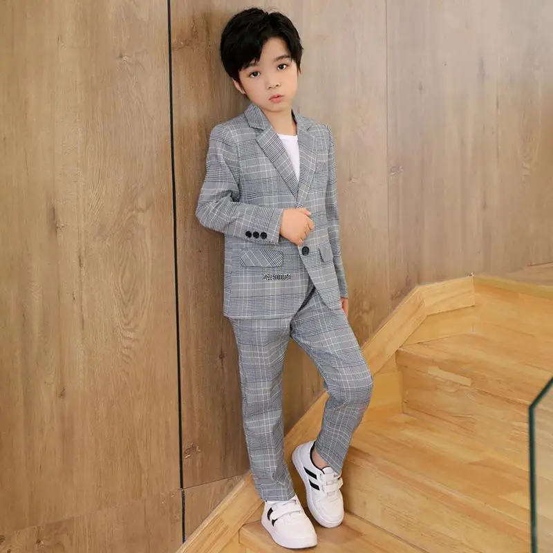 Flower Boys Formal Wedding Suit Kids Party Photograph Dress Teenager Birthday Tuxedo Suit Children Graduation Stage Show Costume