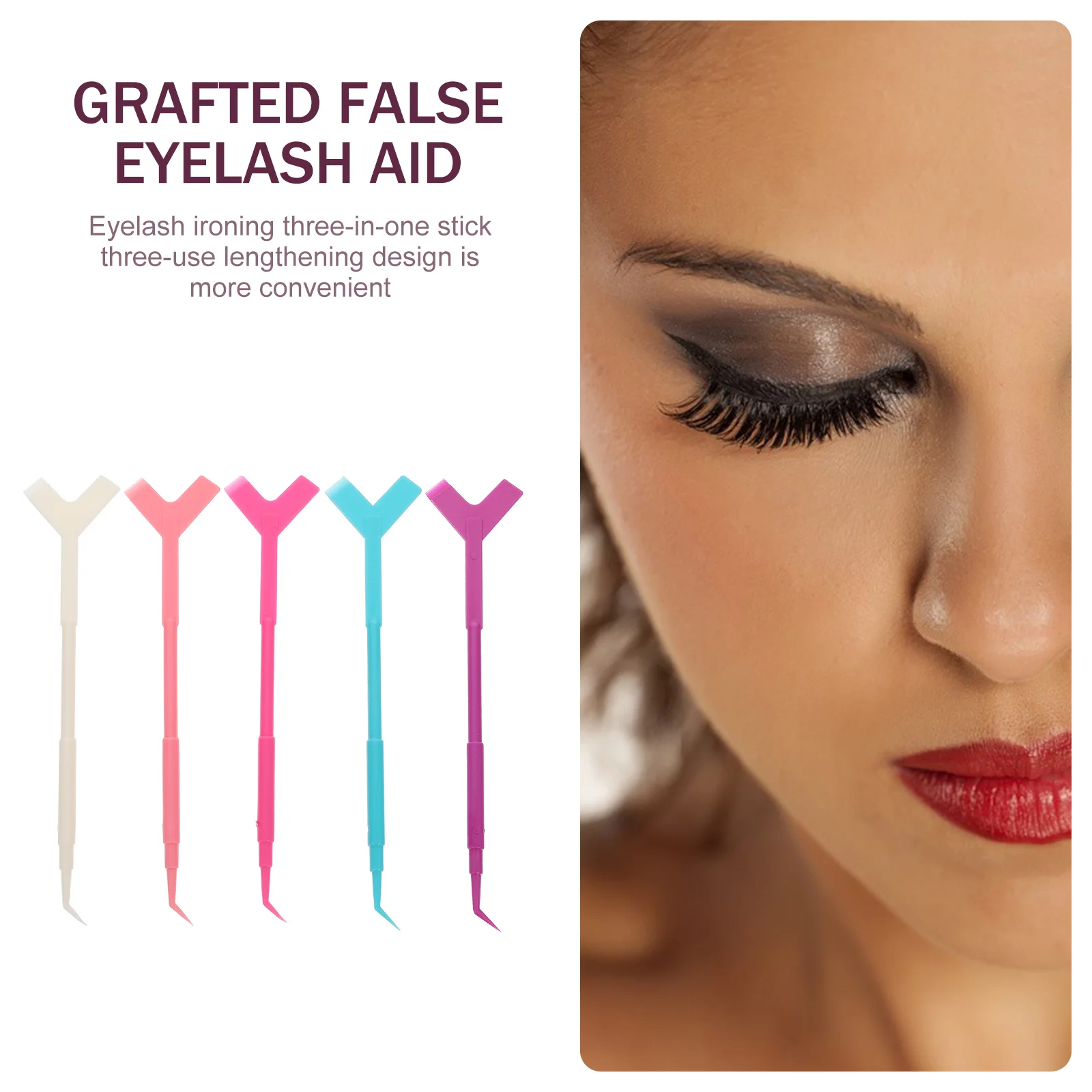 50 Pcs Lash แหนบขนตาปลอม Assistant Lift เครื่องมือ Grafted แปรงขนตา Beauty Salon เครื่องมือ Y-รูปมาสคาร่าร้อน