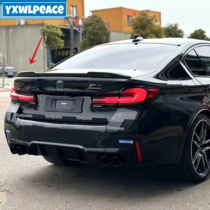 

For BMW 5 Series G30 2018 2019 2020 2021 2022 CS Style Real Carbon Fiber/FRP Rear Trunk Lip Spoiler Car Accessories