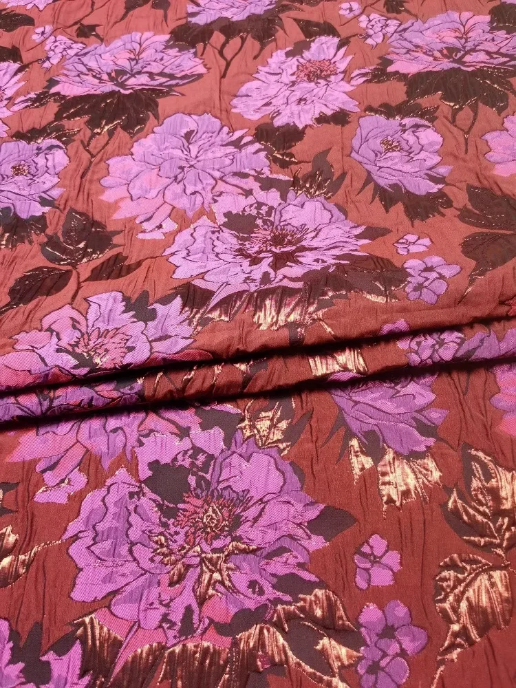 

Платье из жаккардовой ткани Matal Wire, ветровка, модная тканая парча, ткань для одежды, ткань для метра, материал «сделай сам»