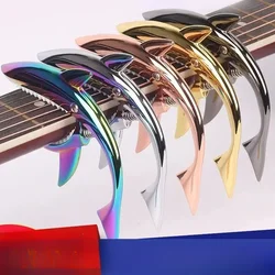 Guitar Capo Shark Acoustic Tuner Guitar Accessories Quick Change Clamp Electric Guitar Shark Capo  Musical Instrument Acoustic