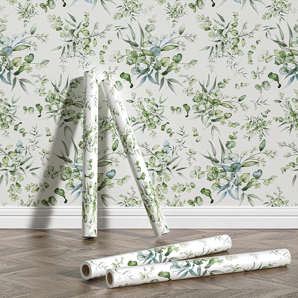 

New Botanical Waterproof Pvc Self-Adhesive Removable Wall Paper Peel And Stick Scratch Resistant Leaf Wallpaper Home Decoration