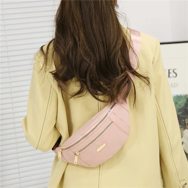 Oxford Cloth Waist Bag Zipper Chest Bag Sport Travel Girl Belly Pocket Hip Bum Bag Fashion Phone Fanny Pack for Women - view 3