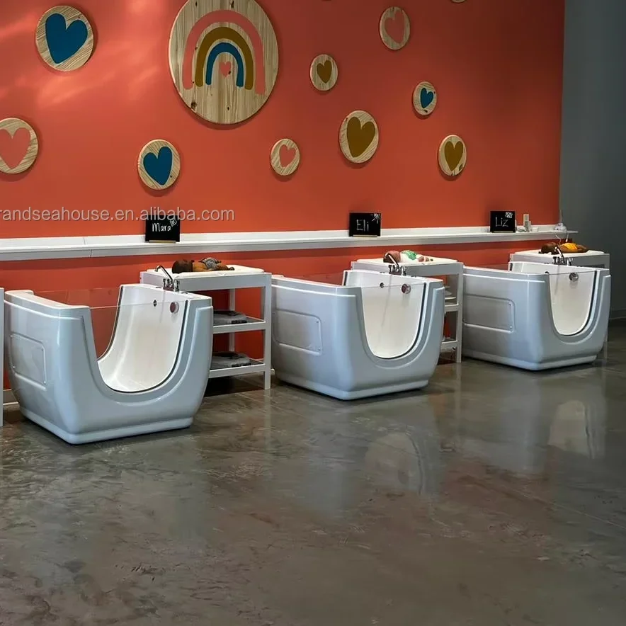 

Modern Ozone Thermostatic Baby Spa Bath Tub Indoor Float whirlpool Spaincluding Led Massage Baby Spa Bathtub